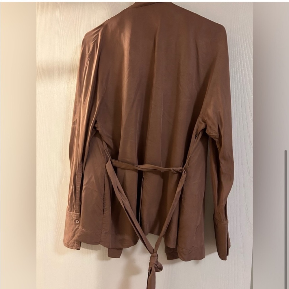Aritzia -Wilfred- -Oriane Blazer w/tie  -Nutmeg -NWT-
Sz S-Pockets-Stunning ! 😍​ - Picture 9 of 10